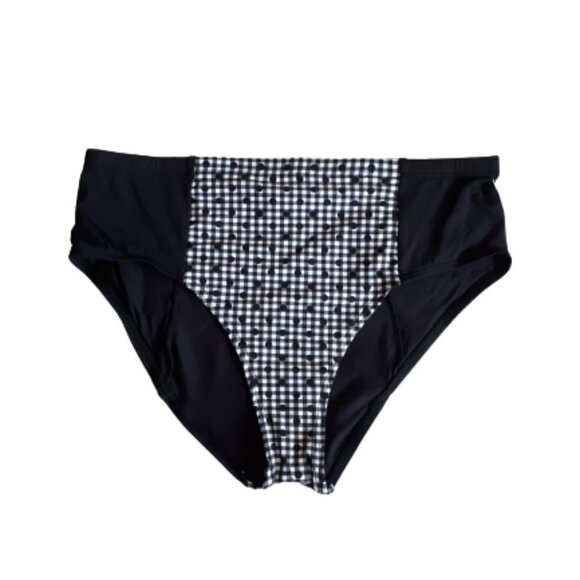 NWT Captiva black & white plaid bikini bottom XL - Picture 2 of 4